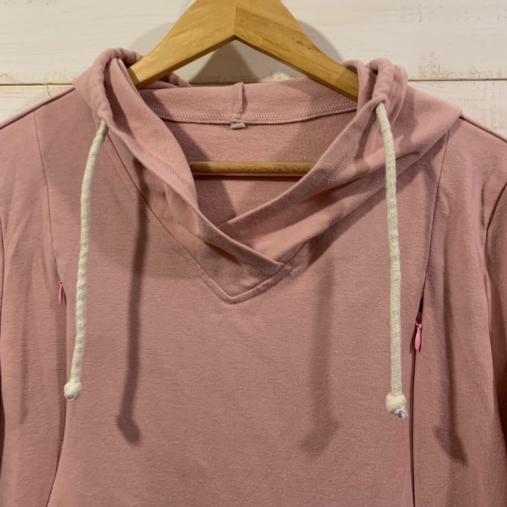 Pink nursing shirt. Size medium, hoodie